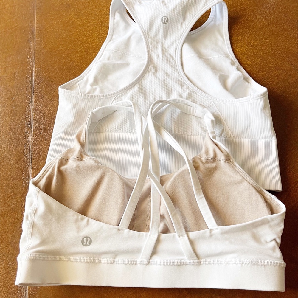 2 lululemon sports bras size 8 B/C